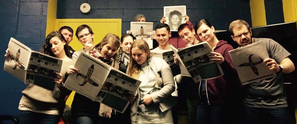 Students Posing With Their Latest Print School Newspaper